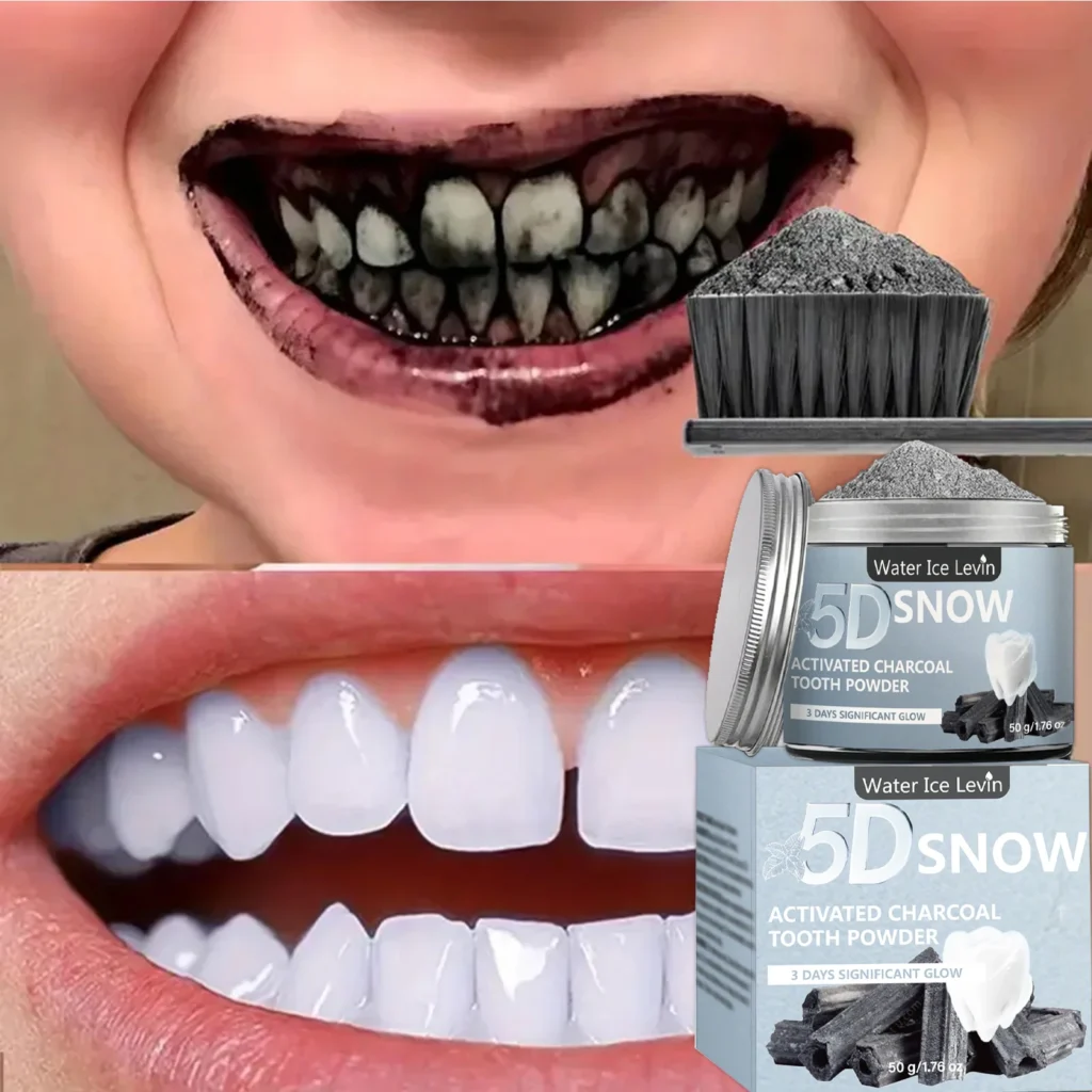 بودرة الفحم لتبييض الأسنان
